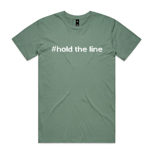 Hold the Line Men's Staple Tee - Sage/White Thumbnail