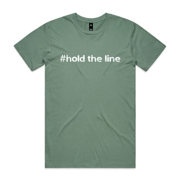 Hold the Line Men's Staple Tee - Sage/White Thumbnail