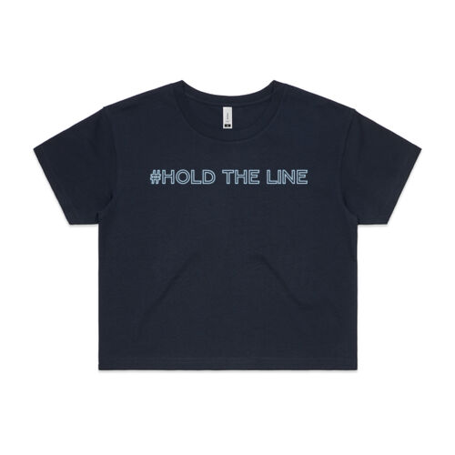Hold the Line Women's Crop Tee - Navy/Ice Thumbnail