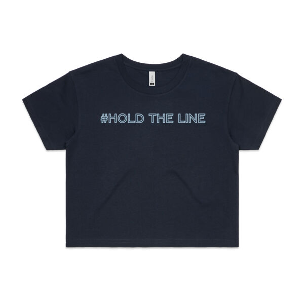Hold the Line Women's Crop Tee - Navy/Ice Thumbnail