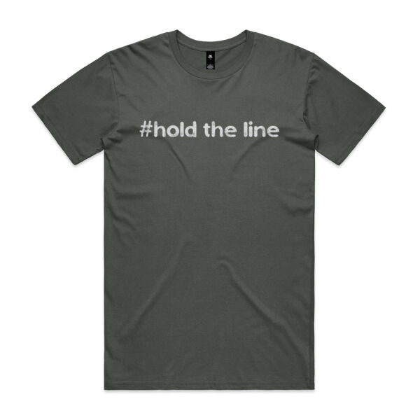 Hold the Line Men's Staple Tee - Charcoal/Light Grey Thumbnail
