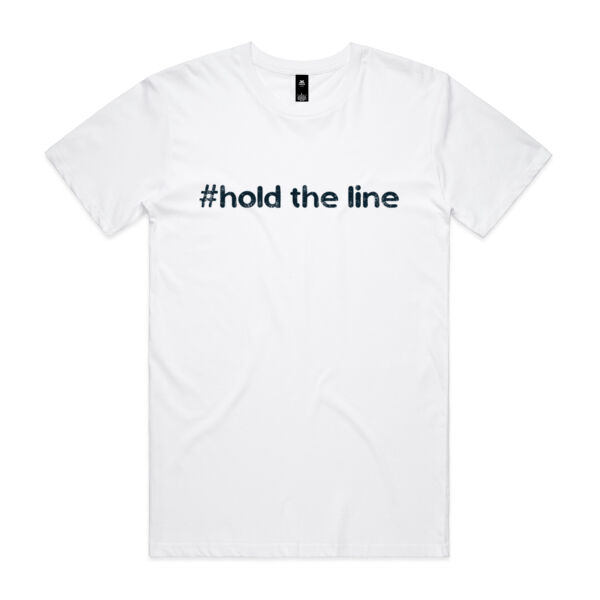 Hold the Line Men's Staple Tee - White/Navy Thumbnail