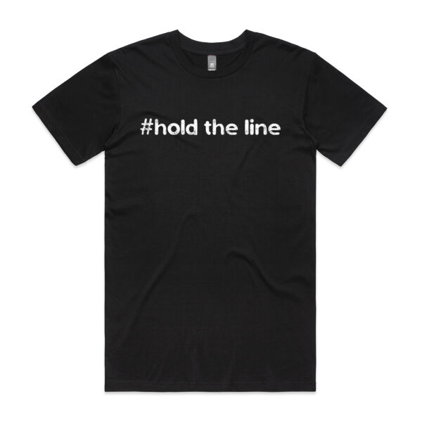 Hold the Line Men's Staple Tee - Black/White Thumbnail